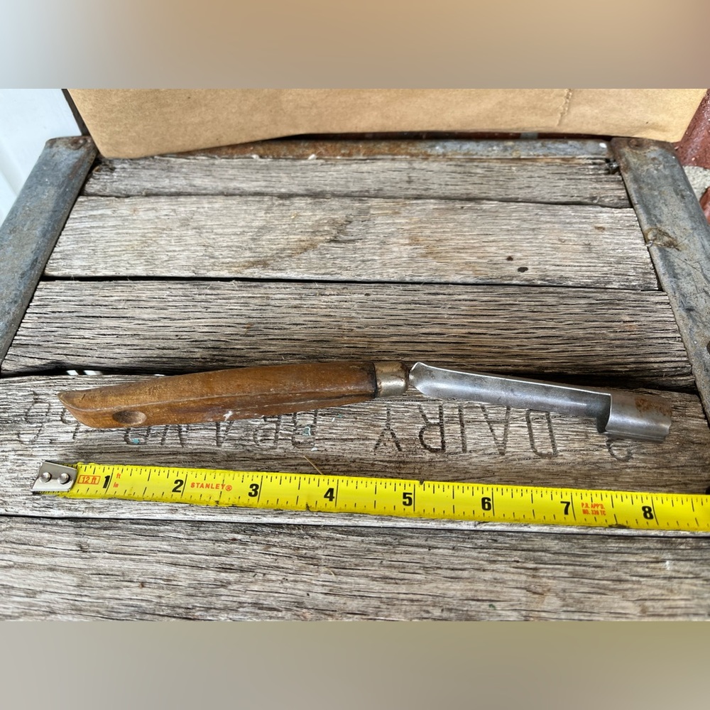 Vintage AA Fruit Corer Pitter Remover Kitchen Tool INOX France Wood Handle